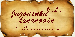 Jagodinka Lučanović vizit kartica